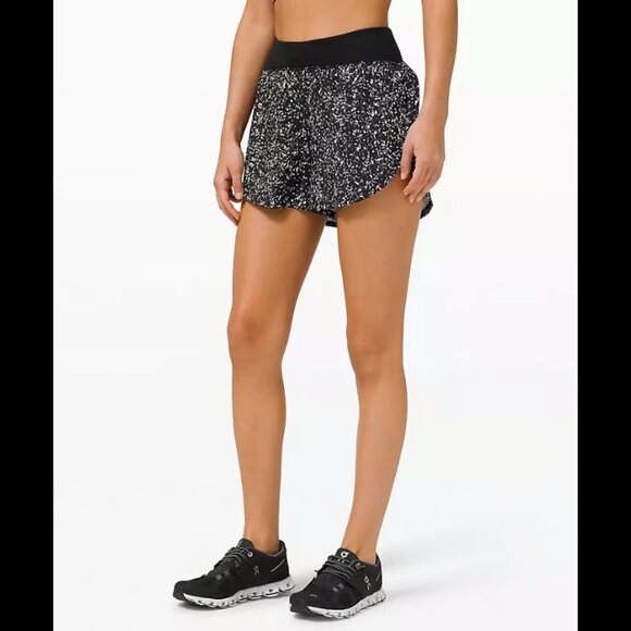 Lululemon Find Your Pace High-Rise Lined Short 3" Crinkle Dust Reflective Alpine